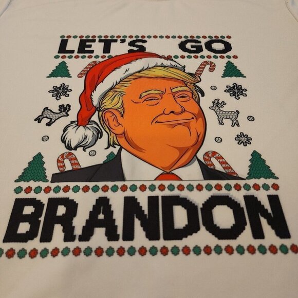 Unbranded Let's Go Brandon Trump Women's Christmas T Shirt Large - Picture 2 of 4